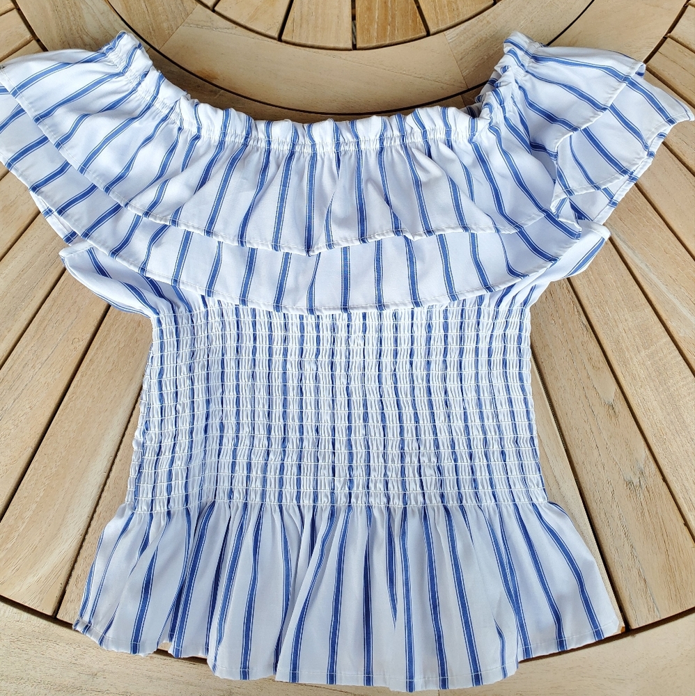 Derek Heart, off shoulder top